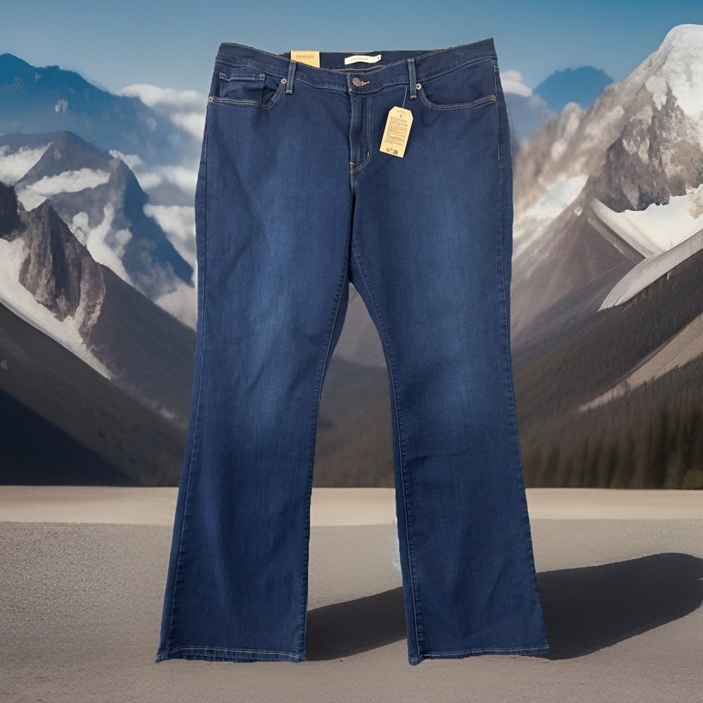 Levi's Classic Bootcut Stretch Jeans Dark Wash Size 18 Medium W34 L32‎ (40x32!)